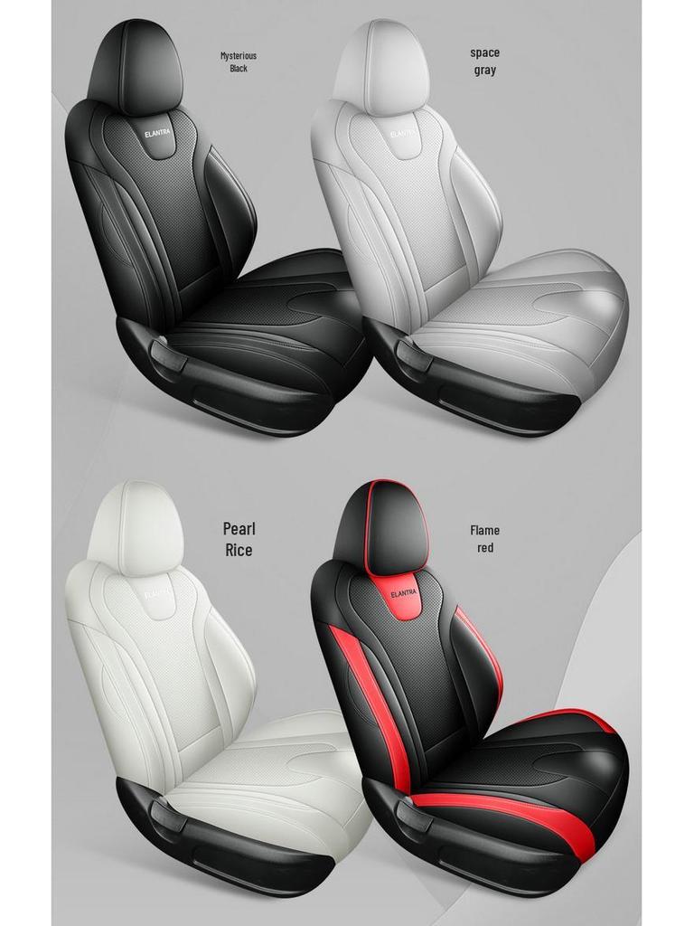 Универсальная кожаная подушка на сиденье автомобиля для Beijing Elantra - Подходит для пятиместного автомобиля, всесезонное использование