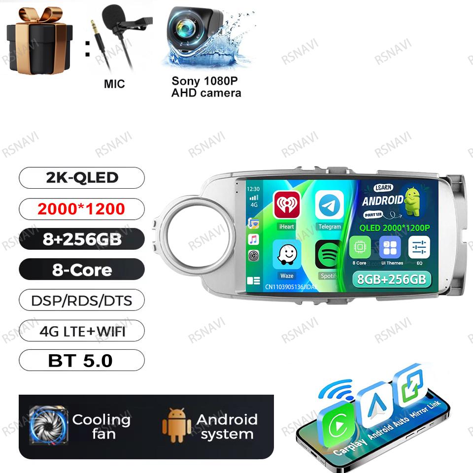 Android 16 Multimedia For Toyota Yaris 2012 2013 2014 2015 2016 2017 LHD Car Radio Video Player Audio Auto BT Autoradio GPS RDS