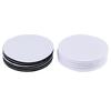 5Pcs Black White Round Non-Slip Rug Grippers Anti-Skid Stickers for Rug Mat Pad Carpet Fixing