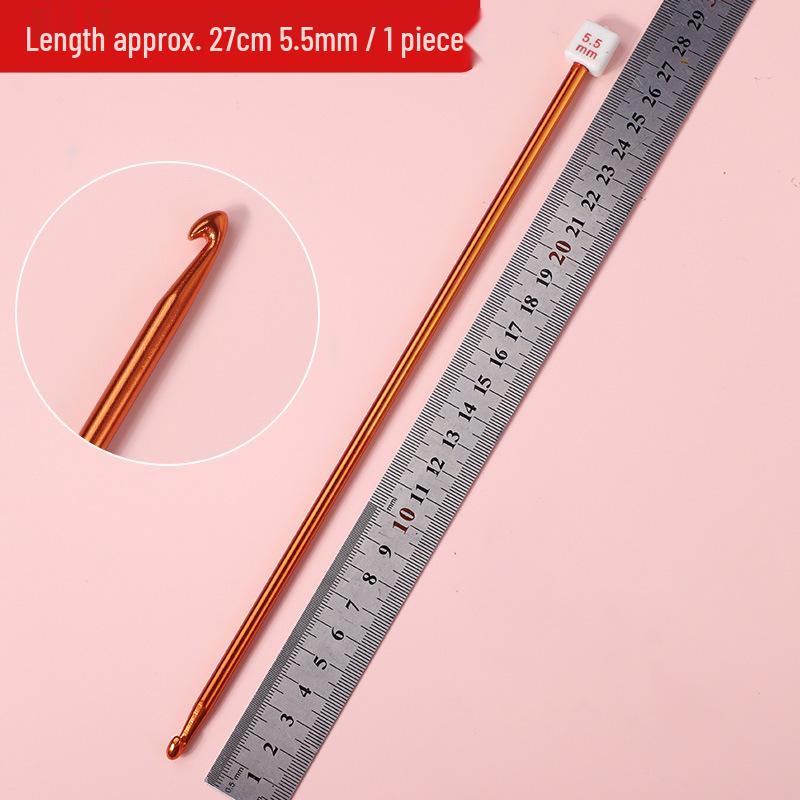 Набор афганских крючков для вязания: Длинные алюминиевые крючки ручной работы и цветная пряжа для проектов вязания своими руками