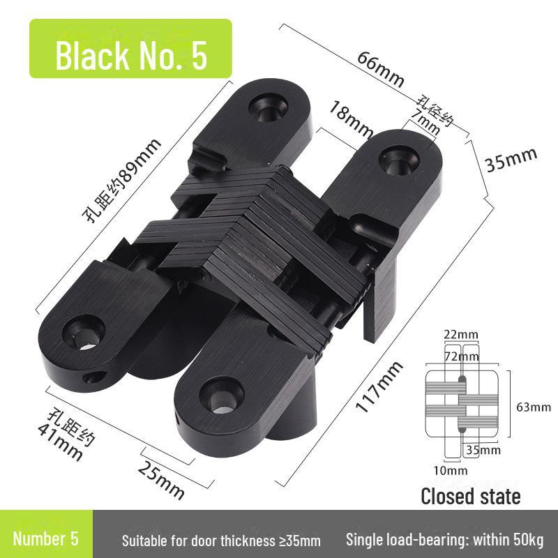 Thickened Stainless Steel Concealed Cross Hinge for European Folding Doors