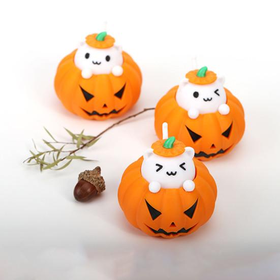 Halloween Ghost Figurine 3D Printed Pumpkin Resin Decor Figure Tiny Figurine Miniature Ornament Halloween Decoration