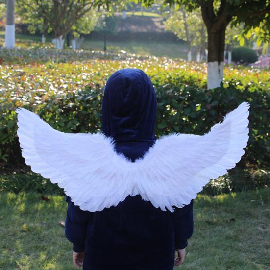 Handmade Angel Wings Creative White Feather Wings Cosplay Little Wings Props for Halloween Parties Festivals