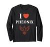 Humor Phoenix Animals Simple Fire Bird I Love Phoenix Long Sleeve T-shirt