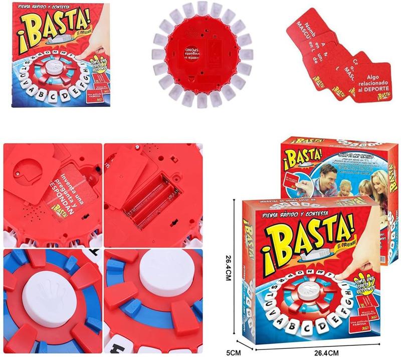 Spanish Word Game - Kids Family Board Game, Quick Thinking Interactive Letter Pressing Educational Toy Gift for Ages 6+