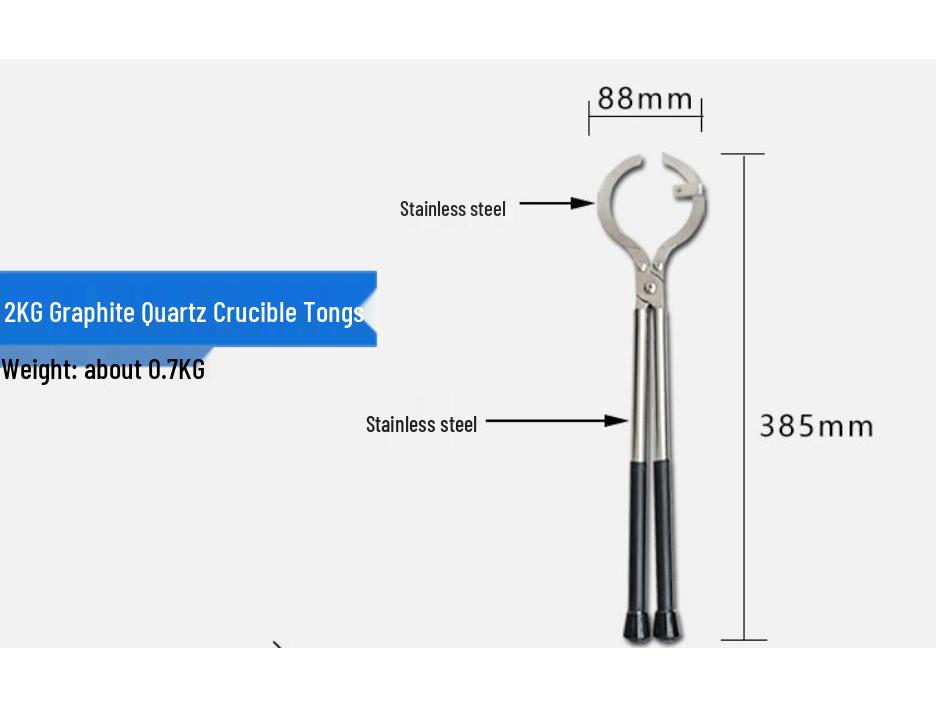 Stainless Steel Crucible and Beaker Tongs for Melting Gold, Silver, and Graphite