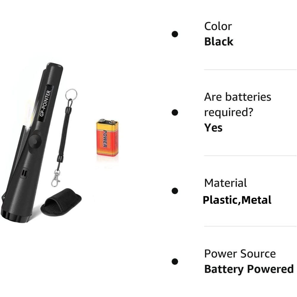 Металлодетектор-пинпоинтер, профессиональная водонепроницаемая ручная указка-указатель, зонд для поиска сокровищ с батареей 9 В и светодиодом