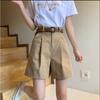 Working Shorts for Women In Summer Thin New Style Khaki High Waist Casual Wide-leg Suit Pants A Line Five-point Pants
