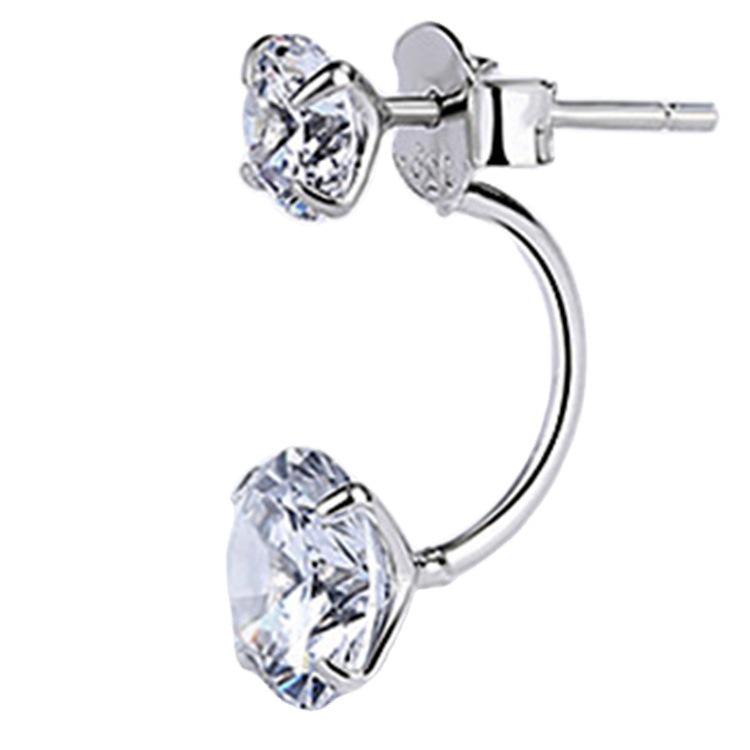 S925 Sterling Silver Zircon Earrings: European & American Fashion, Perfect Valentine's Day Gift