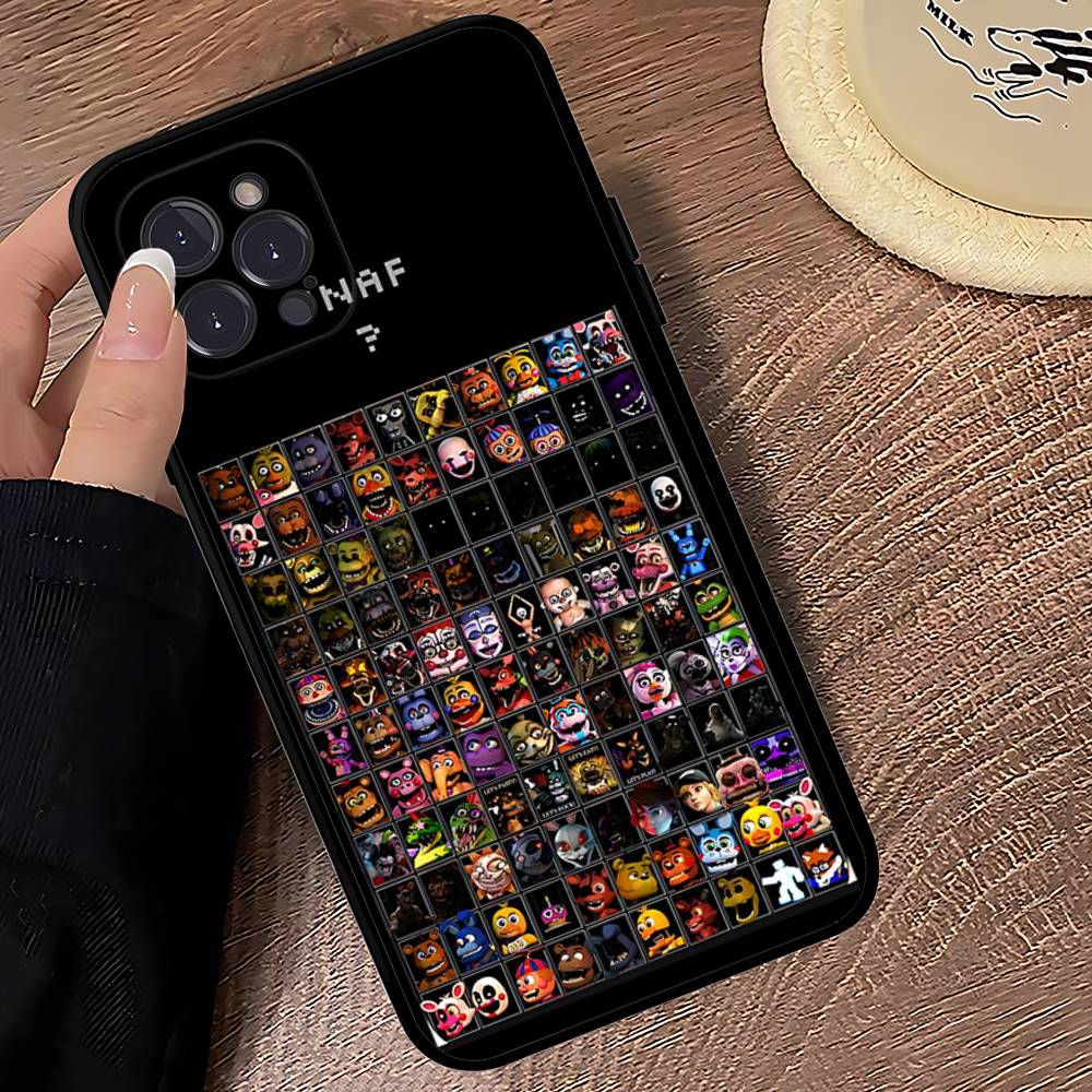 Игра F-Five N-Nights At F-FreddyS Для iPhone 17 16 15 14 13 12 11 Pro Max Plus Ударопрочный Черный Мягкий Чехол для Телефона