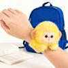 Yousheng Pull-String Tail Wagging Cat Wristband Monkey Plush Slap Bracelet Toy with Moving Tail Portable Animal Doll Kids Gift