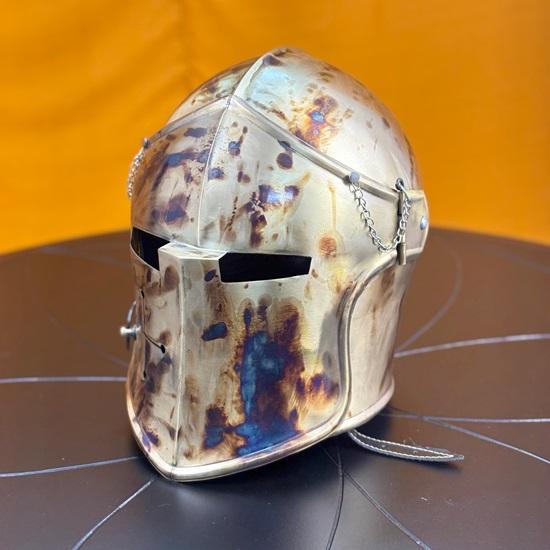 Шлем коммандос, барбута, средневековые рыцарские доспехи, шлем воина из мягкой стали 18 калибра, забрало для косплея, барбута.