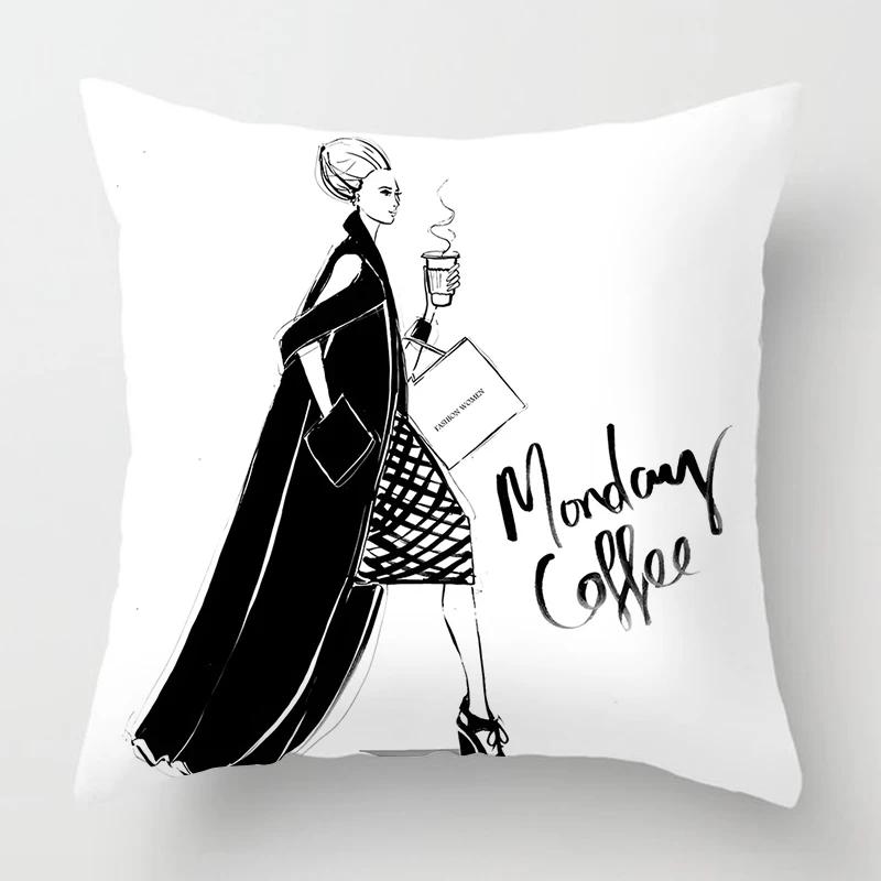 Скандинавская мода Наволочка для подушки Дамская Домашнее украшение Гостиная Диван Наволочка Наволочка Украшение для кровати Набор подушек