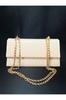 Women's Stylish and Useful Shoulder Bag Women's Cream Color Chain Strap Shoulder Bag