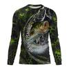 Осенняя мужская футболка с длинным рукавом с 3D-принтом, повседневная спортивная футболка для рыбалки