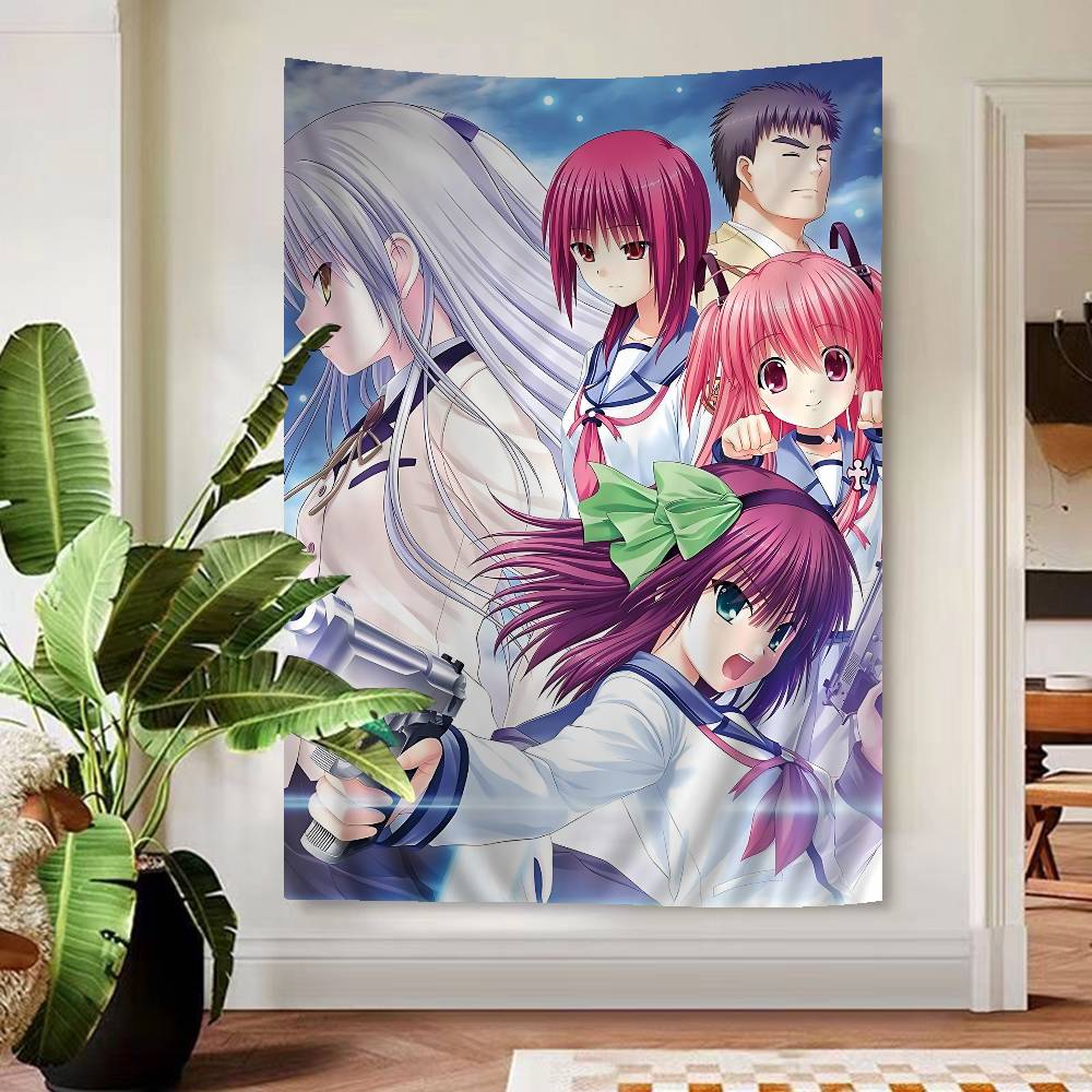 Настенный гобелен Angel Beats Track Zero Эмоциональный Сверхъестественный Эстетичный Уютный Декор Комнаты для Фанатов Визуальных Новелл и Исекая