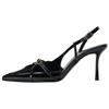 Pu Lightweight Elegant Stiletto High Heels 8Cm Women High Heels Black 13200510-38