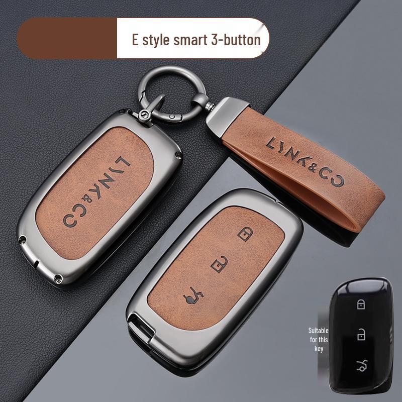 Ключница из цинкового сплава для моделей Lynk & Co - Подходит для Z20, Z10, Co 900 - Премиальный металлический держатель для смарт-карты