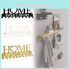 Modern Iron Home Letter Key Towel Organizer With Screw Mount For Household Storage
