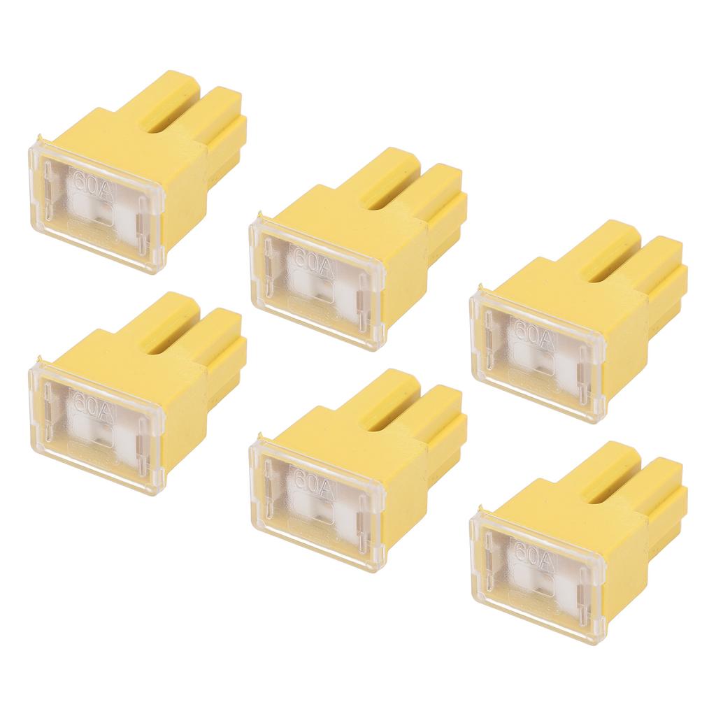 10 Pcs Fuse Female Terminal Case 60A 32V Yellow Cartridge Fuse Replacement for Automobile Truck
