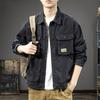 Vintage Trend Tooling Jacket Men'S Outdoor Casual Long Sleeve Shirt Loose Fleece Denim Jacket Tide