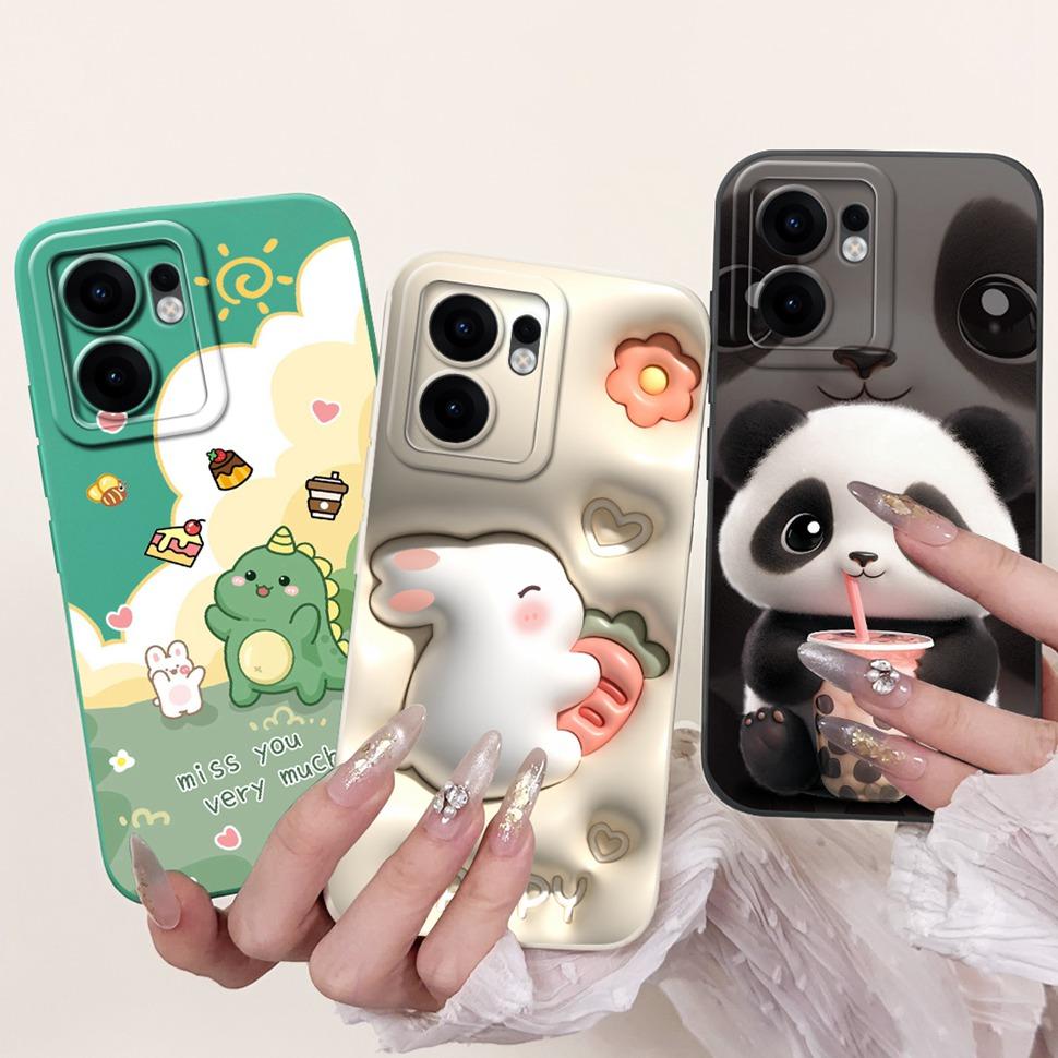 Для Oppo Reno13 F Чехол Милый Кролик Панда Мягкий Силиконовый Чехол для Телефона Для Oppo Reno 13 Reno13 Pro 13F Reno13F 5G Fundas Capa Shell
