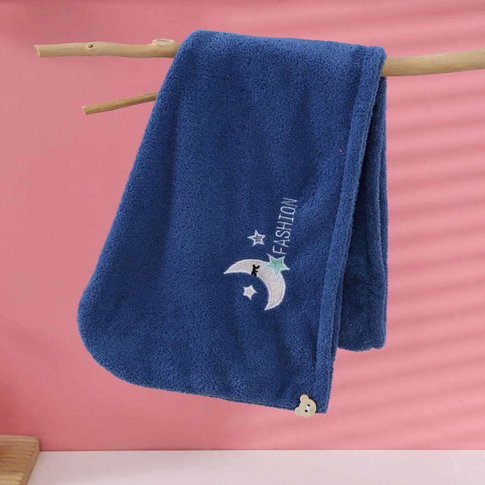 Embroidery Style Bathroom Women Head Towels Super Absorbent Hair Dry Wrap Bonnets Home Use