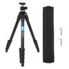 Camera Tripod with Ball Head Center Column Quick Release Plate Aluminum Alloy Travel Tripod for