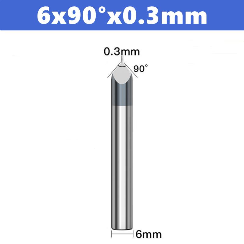 Фреза ЧПУ 3-гранная пирамидальная гравировальная 4мм/6мм хвостовик твердосплавная концевая фреза 20,30,40,45,60,90 градусов фреза ЧПУ