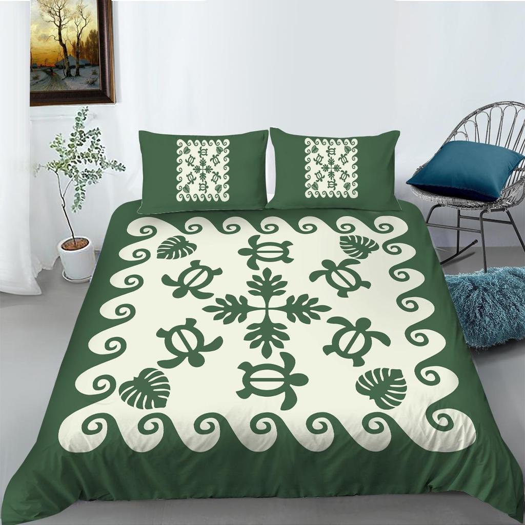 Turtle Pattern Bedding Set Bedding Cover with Pillow Case AU/EU/US Single/Double Full Size Home Bedding Set