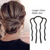 Women Hair Insert Comb Messy Bun Hair Pin Metal Wave Shape Hair Fork For Part*eh