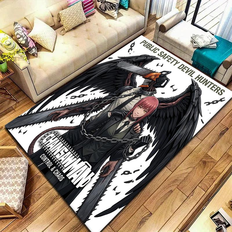Chainsaw Man Carpet Rug For Living Room Bedroom Home Sofa Decoration Kids Play Nonslip Floor Mat