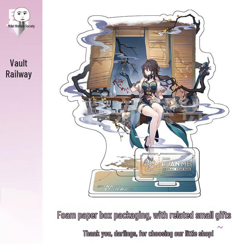 Набор Фигурок miHoYo Star Rail Светлячок Дань Хэн Луна: Ахерон, Авантюрин, Кафка, Серебряный Волк, Цзинлю, Сюэи Стенды