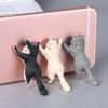 Cute Cat Phone Holder Tablets Desk Sucker Support Resin Mobile Phone Stand Holder Sucker Design Animal Holder For Smartphone