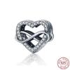 925 Sterling Silver Angel Mom Family Heart Series Shine Beads Fit Original Fashion Charms Bracelets Women DIY Jewelry