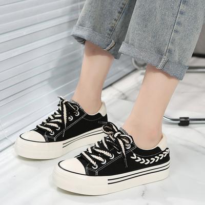 Женские парусиновые туфли на платформе, женские кроссовки на толстой подошве, увеличивающие рост, для девушек, для активного отдыха, женские