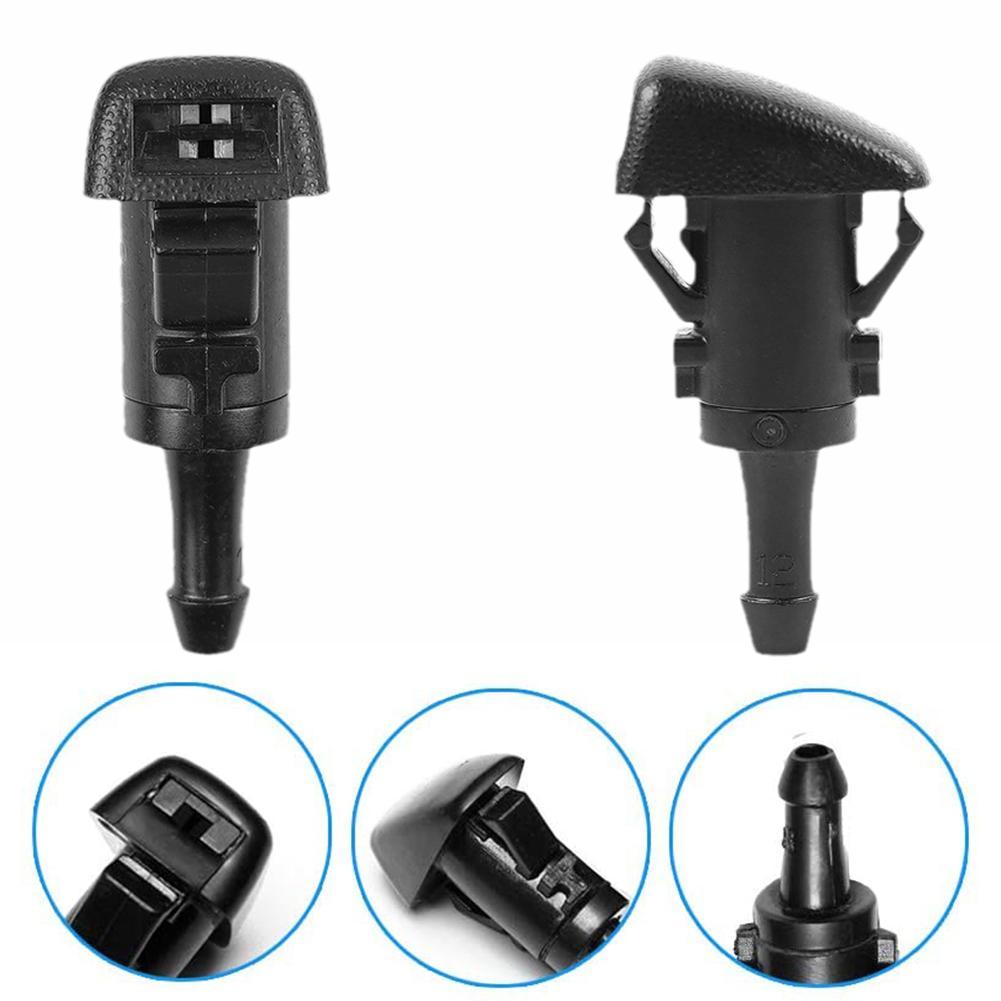 1 пара универсальных автомобильных форсунок для омывателя лобового стекла, крышка для выпускного отверстия омывателя, регулировка форсунки стеклоочистителя