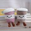 Plush Keychain Cute Cartoon Coffee Cup Pendant With Pp Cotton Filling For Bag Decor And Gift