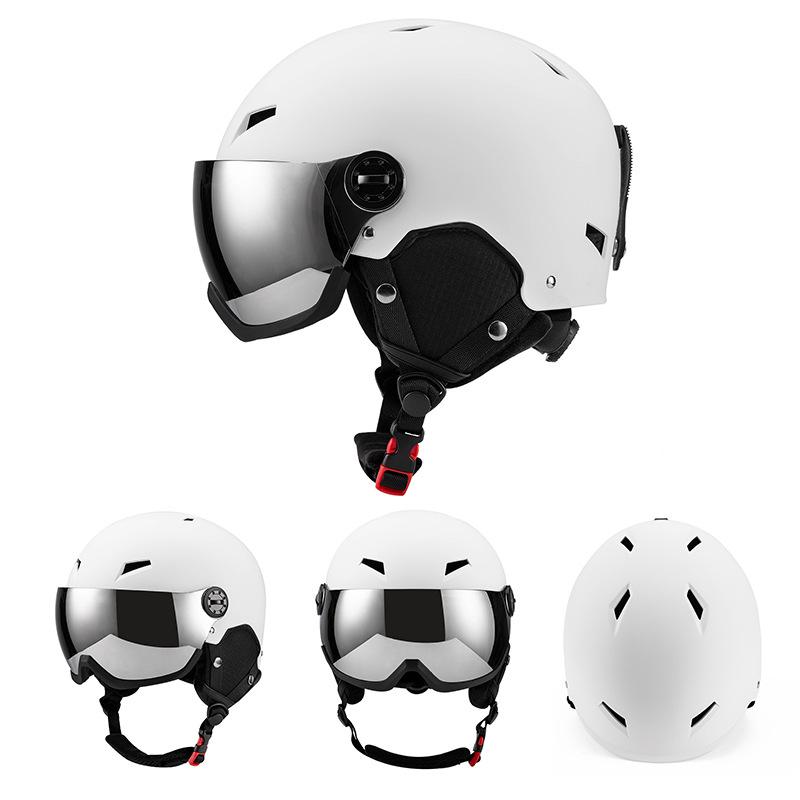 2026 cross-border snow goggles integrated ski helmet adult men's and women's outdoor extreme sports windproof and warm snow helmet