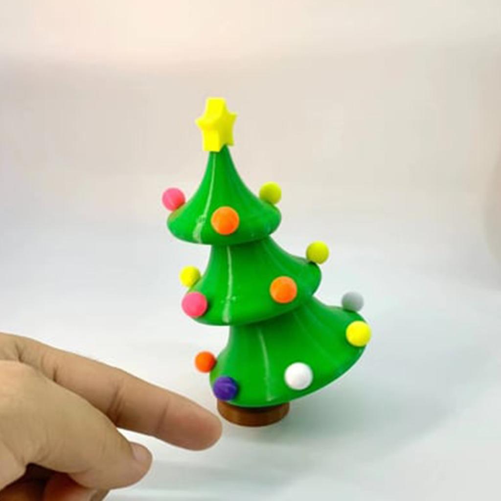 Танцующие елочные украшения, напечатанные на 3D-принтере. Движущиеся елочные украшения для рабочего стола подойдут в качестве подарка.