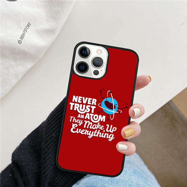 Атом Химия Наука дизайн Чехол для телефона Cover Для iPhone 17 Air 15 16 Pro Max 14 13 12 11 Pro Max Plus Coque