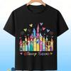 MINISO Авторизованный Disney Стич Слон Девочки Футболка с коротким рукавом Мультяшный принт Детский сад Крутая Хип-хоп Уличный спорт