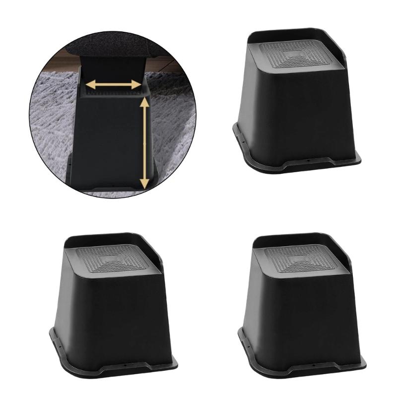 4/6Pcs Heavy Furniture Foot NonSlip Bed Risers Heightening Feet Heavy Duty Bed Lifts Risers Furniture Accessories