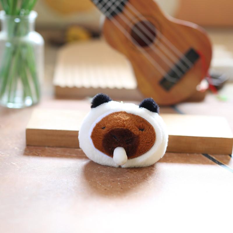 Cute Cute Bubbles and Bubbles, Kapibala Small Pendant, Plush Toy, Capybara Bag, Hanging Ornament Keychain