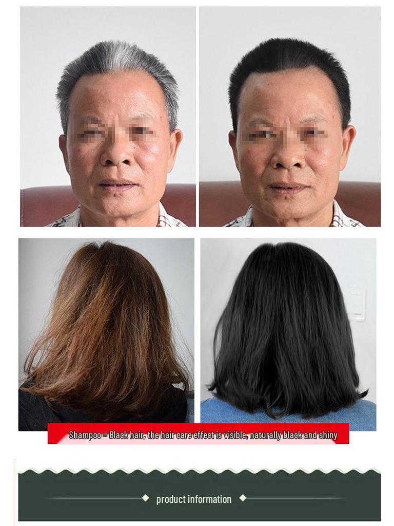 Yu Zhong Tang Black Plant Hair Dye - Covers Gray, Zen Wash, Home Use