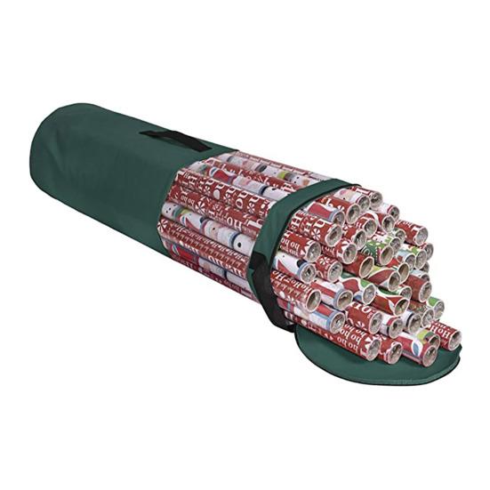 Органайзер для хранения подарочной упаковочной бумаги с ручкой и застежкой-молнией. Большой вместительный водонепроницаемый портативный держатель для упаковочной бумаги.