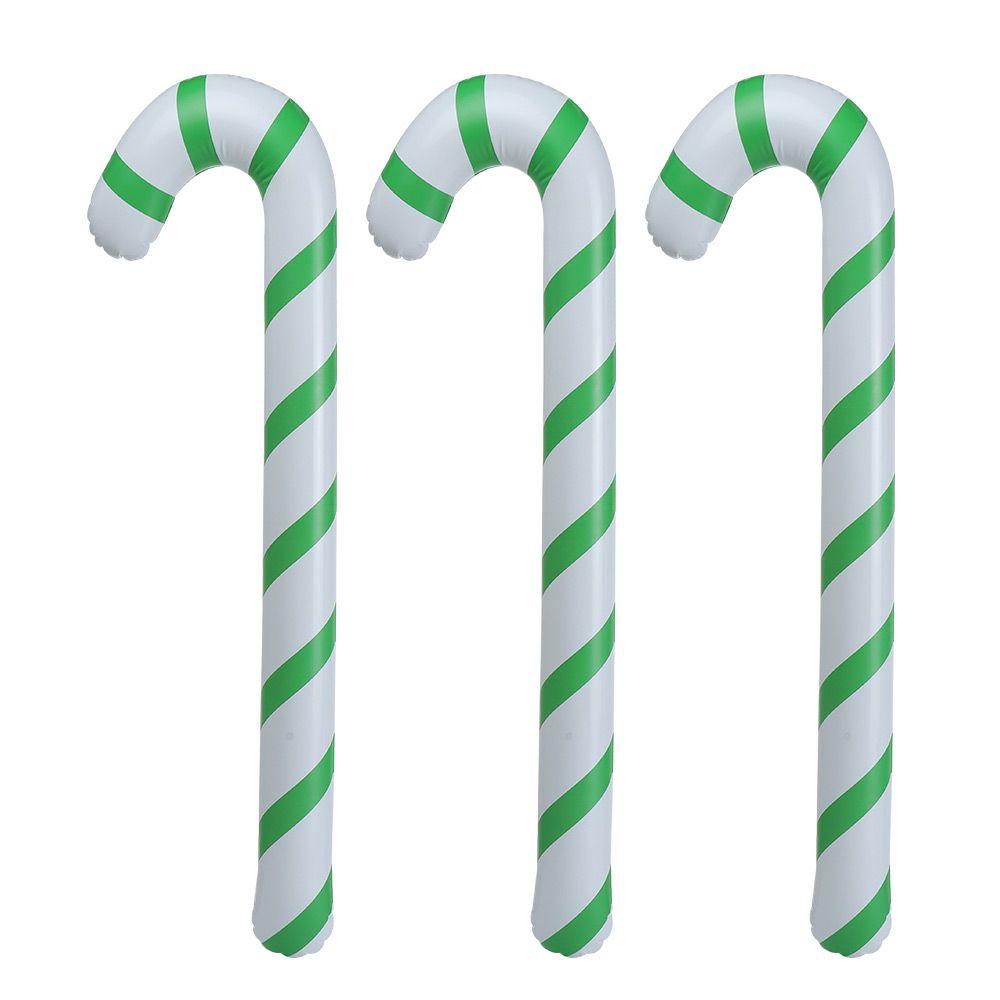Home Party Balloons Crutch Balloons Santa Claus Walking Stick Inflatable Toys Christmas Candy Cane