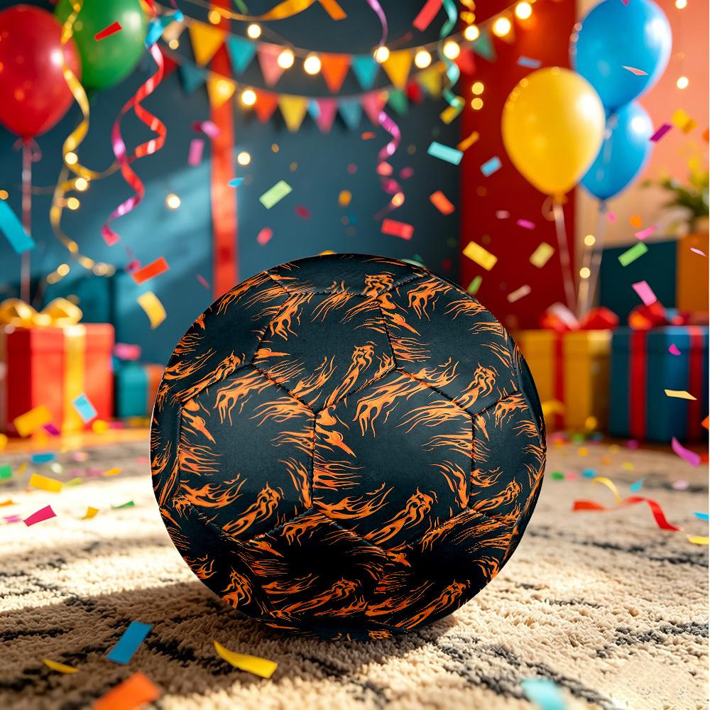 1pc Flame Art Size 5 Soccer Ball Professional Match Training Football Indoor &Outdoor Sports Ball Lightweight Durable c6511