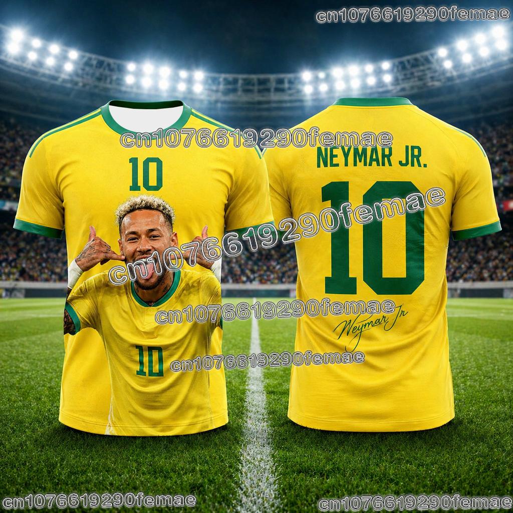 New Trendy Neymar Soccer Jersey Breathable Summer Sports Shirt For Fans Outdoor Football Practice And Daily Wear