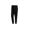 Solid Color Logo Print Cuffed Retro Sports Casual Long Pants Men Bottoms Black GV5150